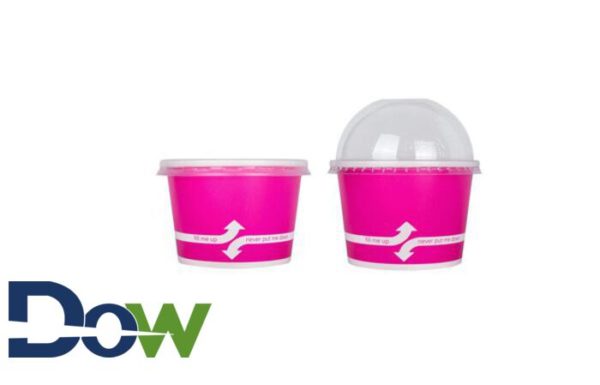 Clear Round PET Dome Lid For 6oz & 8oz With No Hole for Frozen Yogurt - 1000/Case - Image 3