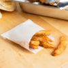 4 1/2" x 4 1/2" Medium White French Fry Bag - 2000/Case - Image 3