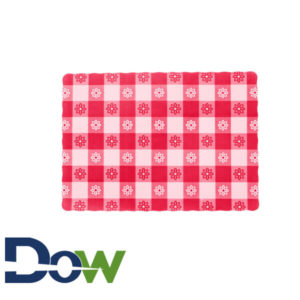 10" x 14" Red gingham Colored Paper Placemat with Scalloped Edge - 1000/Case