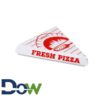 "Fresh Pizza" Printed Coated Clamshell Pizza Slice Box - 400/Case