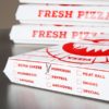 "Fresh Pizza" Printed Coated Clamshell Pizza Slice Box - 400/Case - Image 3