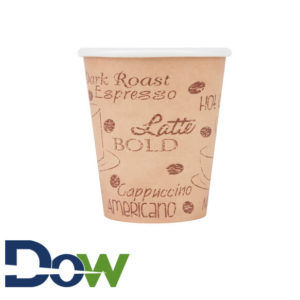 10oz Café Print Poly Paper Hot Cup - 1000/Case