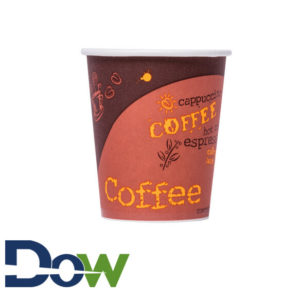 10oz Coffee Print Poly Paper Hot Cup - 1000/Case