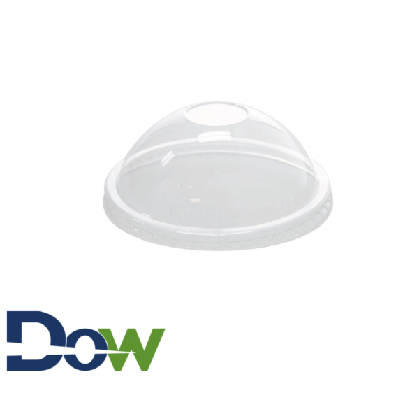Clear Round PET Dome Lid for 16oz with No Hole For Frozen Yogurt- 1000/Case