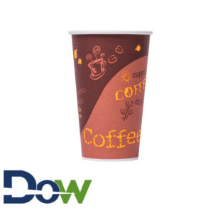20oz Coffee Print Poly Paper Hot Cup - 600/Case