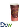 24oz Coffee Print Poly Paper Hot Cup - 500/Case