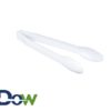 12" White Disposable PS Plastic Tong - 48/Case