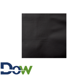 10" x 10" Black 2-Ply Beverage / Cocktail Napkins - 1000/Case