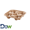 8-32oz Biodegradable Fiber 4-Cups Holder - 300/Case
