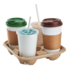 8-32oz Biodegradable Fiber 4-Cups Holder - 300/Case - Image 3