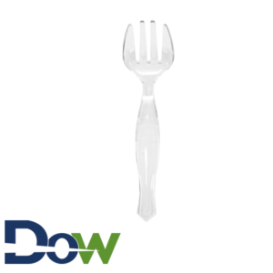 8 1/2" Clear Disposable PS Plastic Serving Fork - 72/Case
