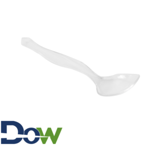 8 1/2" Clear Disposable PS Plastic Serving Spoon - 72/Case