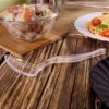8 1/2" Clear Disposable PS Plastic Serving Spoon - 72/Case - Image 3