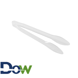 12" Clear Disposable PS Plastic Tong - 48/Case