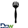 8 1/2" Black Disposable PS Plastic Serving Fork - 72/Case