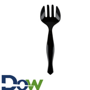 8 1/2" Black Disposable PS Plastic Serving Fork - 72/Case