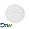 Biodegradable, Compostable Sugarcane / Bagasse 10" Plate 3 Compartment - 500/Case