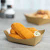 #100 1lb. Brown Paper Food Tray - 1000/Case - Image 3