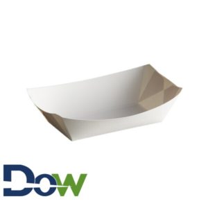 #100 1lb. White Paper Food Tray - 1000/Case