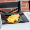 10"x10" Square Black Plastic Plate - 120/Case - Image 2