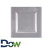 10"x10" Square Clear Plastic Plate - 120/Case