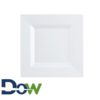 10"x10" Square White Plastic Plate - 120/Case
