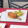 10"x10" Square White Plastic Plate - 120/Case - Image 2