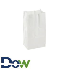 #12 12 lb. White Grocery Paper Bag - 500/Bundle