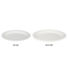 10x8 Oval Biodegradable, Compostable Sugarcane / Bagasse 9" Plate - 500/Case - Image 3