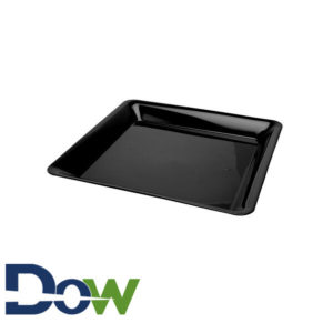 12"x12" Black Square Platter - 25/Case