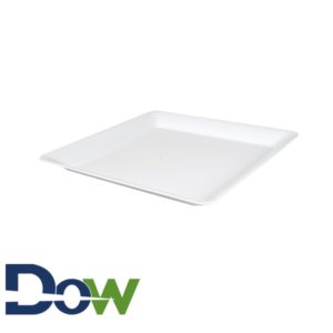 12"x12"White Square Platter - 25/Case