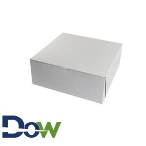 12" x 12" x 5" White Bakery / Cake Box - 100/Bundle