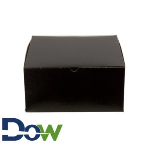 12" x 12" x 6" Black Bakery / Cake Box - 50/Bundle