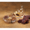13" Clear PET Round 5 Compartment Catering Tray with Lid, Deep - 50/Case - Image 4