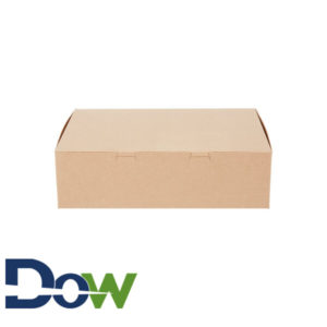 14" x 10" x 4" Kraft 1/4 Sheet Bakery / Cake Box - 100/Bundle