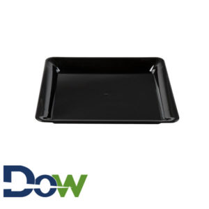 14"x14" Black Square Platter - 25/Case