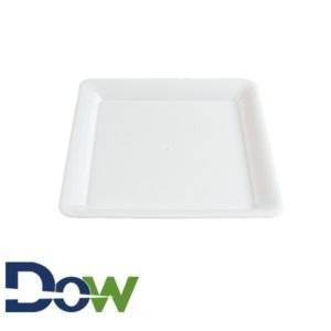 14"x14" White Square Platter - 25/Case