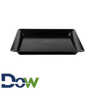 16"x16" Black Square Platter - 25/Case