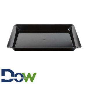 18"x18" Black Square Platter - 25/Case
