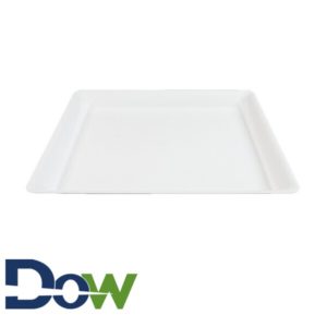 18"x18" White Square Platter - 25/Case