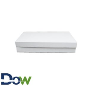 19" x 14" x 4" White 2-Pieces Half Sheet Bakery/Cake Box - 50/Bundle