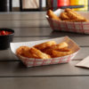 #200 2lb. Red Check Paper Food Tray - 1000/Case - Image 2