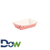 #200 2lb. Red Check Paper Food Tray - 1000/Case