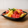 24oz. Black Square PET Plastic Bowl - 300/Case - Image 2