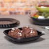 24oz. Black Square PET Plastic Bowl - 300/Case - Image 3