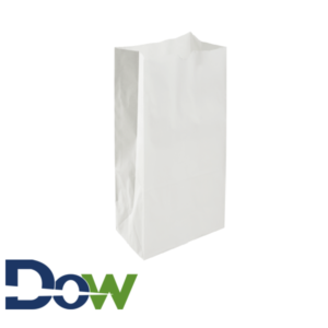 #25 25 lb. White Short Grocery Paper Bag - 500/Bundle