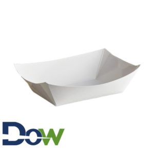 #250 2.5lb. White Paper Food Tray - 500/Case