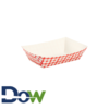 #250 2.5lb. Red Check Paper Food Tray - 500/Case