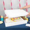 26" x 19" x 4" White 2-Pieces Full Sheet Bakery/Cake Box with Top - 25/Bundle - Image 2
