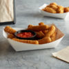 #300 3lb.White Paper Food Tray - 500/Case - Image 2